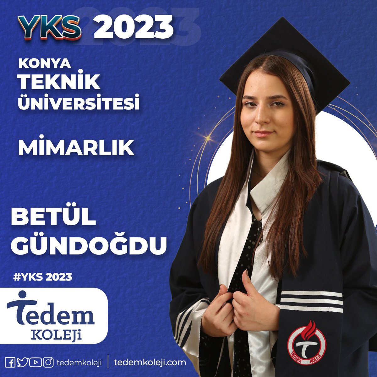 KonyaTedem's tweet photo. Zorlu bir yılın ardından, azimle çalışan ve her biri ayrı ayrı  başarılara imza atan tüm YKS öğrencilerimizi kutluyor, başarılarının tüm hayatları boyunca devam etmesini diliyoruz. 

#sanatedemliolmakyeter
#eniyimesleklersenin
#tedemkolejierenköykampüsü https://t.co/hlvLOiDg6z