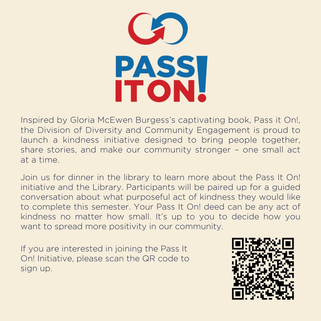 um_DAOCE's tweet image. Join us on Wednesday to learn more about the Pass It On! initiative and @UMLibraries—and there will be free pizza. See you there! 🍕