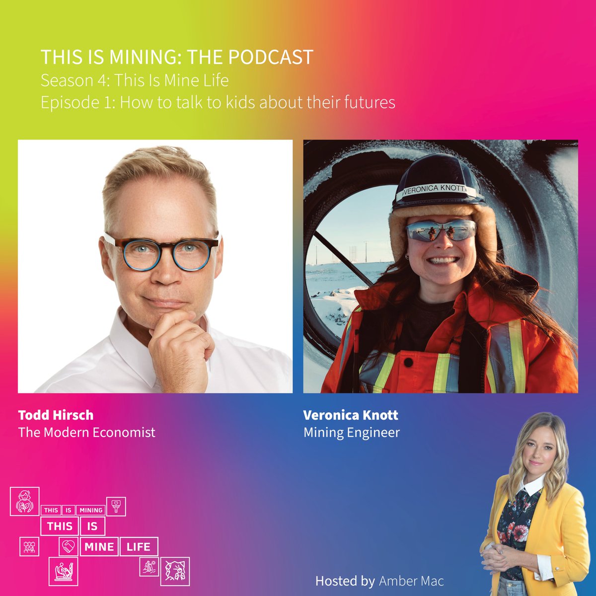 #ThisIsMining - The Podcast Season 4 – Episode 1: ‘How to talk to kids about their futures’ is out tomorrow! Let’s talk about the most important resource on earth: people.

Join @TheToddHirsch, the Modern Economist, and @vcaknott, Mining Engineer, with host @AmberMac.

Subscribe…