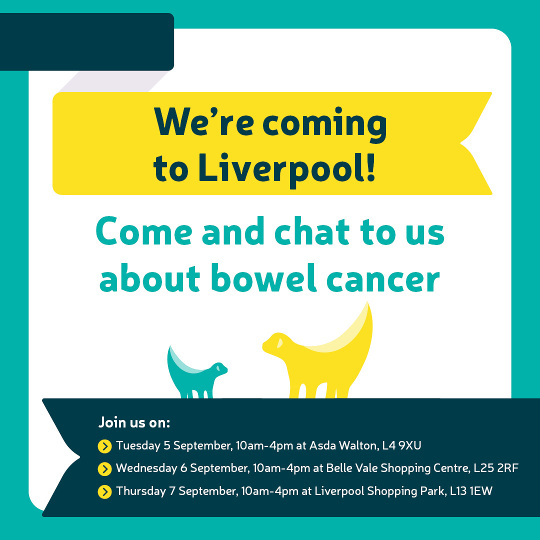🧵 (1/2) We’re on a mission to increase public awareness of bowel cancer and its symptoms. So, this September, we’re launching our awareness roadshows, starting in #Liverpool!