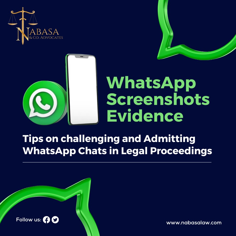 nabasalaw's tweet photo. Whatsapp Screenshots Evidence

Learn how to present and challenge WhatsApp screenshots in legal proceedings.

Read full article by clicking on the link below 👇
https://t.co/PYTcm5qfmE

#SocialMediaEvidenceUganda
#SocialMediaLawUganda https://t.co/2svG1uHOVb