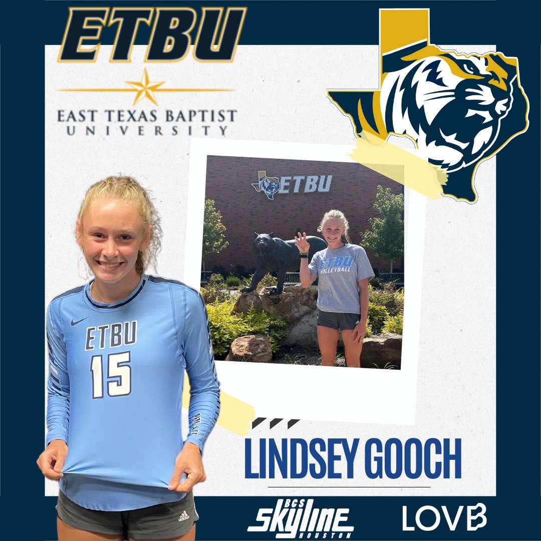Congrats to Lindsey Gooch [18 Royal] on her commitment to East Texas Baptist University! #weareskyline #leagueonevolleyball