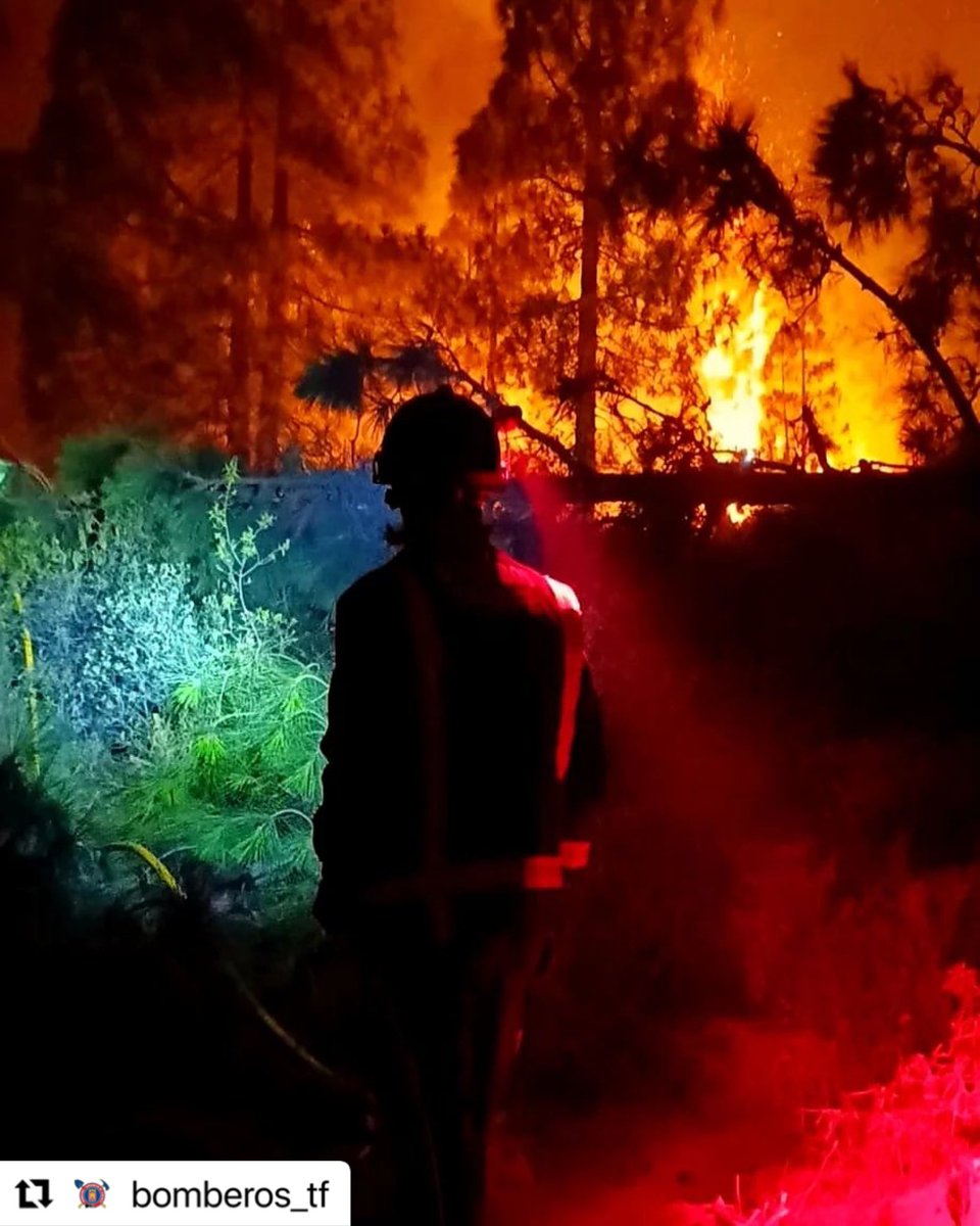Bauer_Spain's tweet photo. Todo nuestro apoyo a los @BomberosTf y a todos los efectivos que trabajan sin descanso en los incendios de #Tenerife. Actualmente más de 13.000 hectáreas afectadas, es devastador ver como se quema la isla.

#tenerife #bombers #fire #firefighter #firefighters #bauerkompressoren https://t.co/BXcAuqSLGB