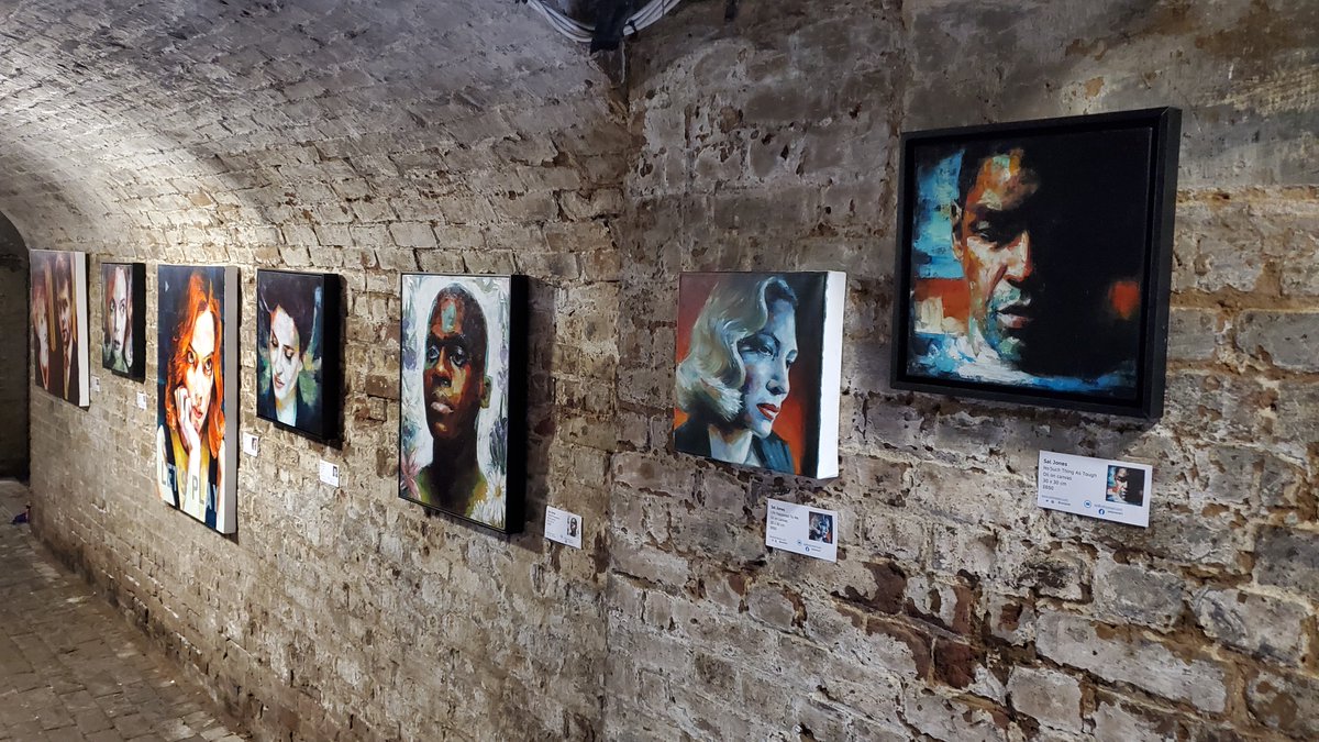 senojlas's tweet image. A wall of my paintings in the Resurrection exhibition at the Crypt Gallery, Euston. Open daily 10 - 4 pm. Until midday Saturday 26th. I'll be there on Wednesday. 
cryptgallery.org
#paintings #groupshow #resurrection #Euston #London #Whatson #exhibition #free