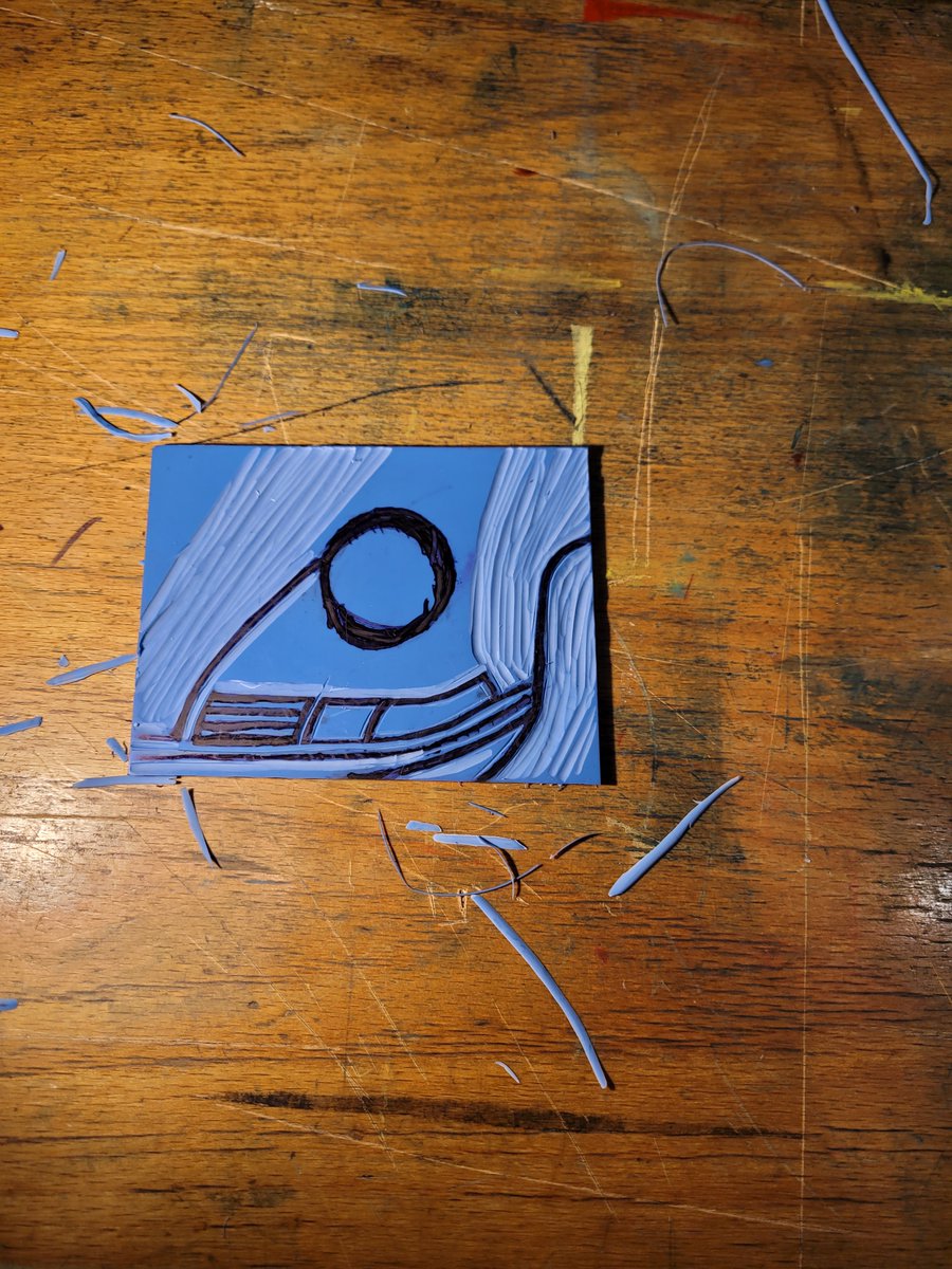 carfloker's tweet photo. When I get spare time, (not often with 2 kids) i do a bit of lino printing. See if you can guess what it is.... #linocut #printing https://t.co/cpuKVHgWNl