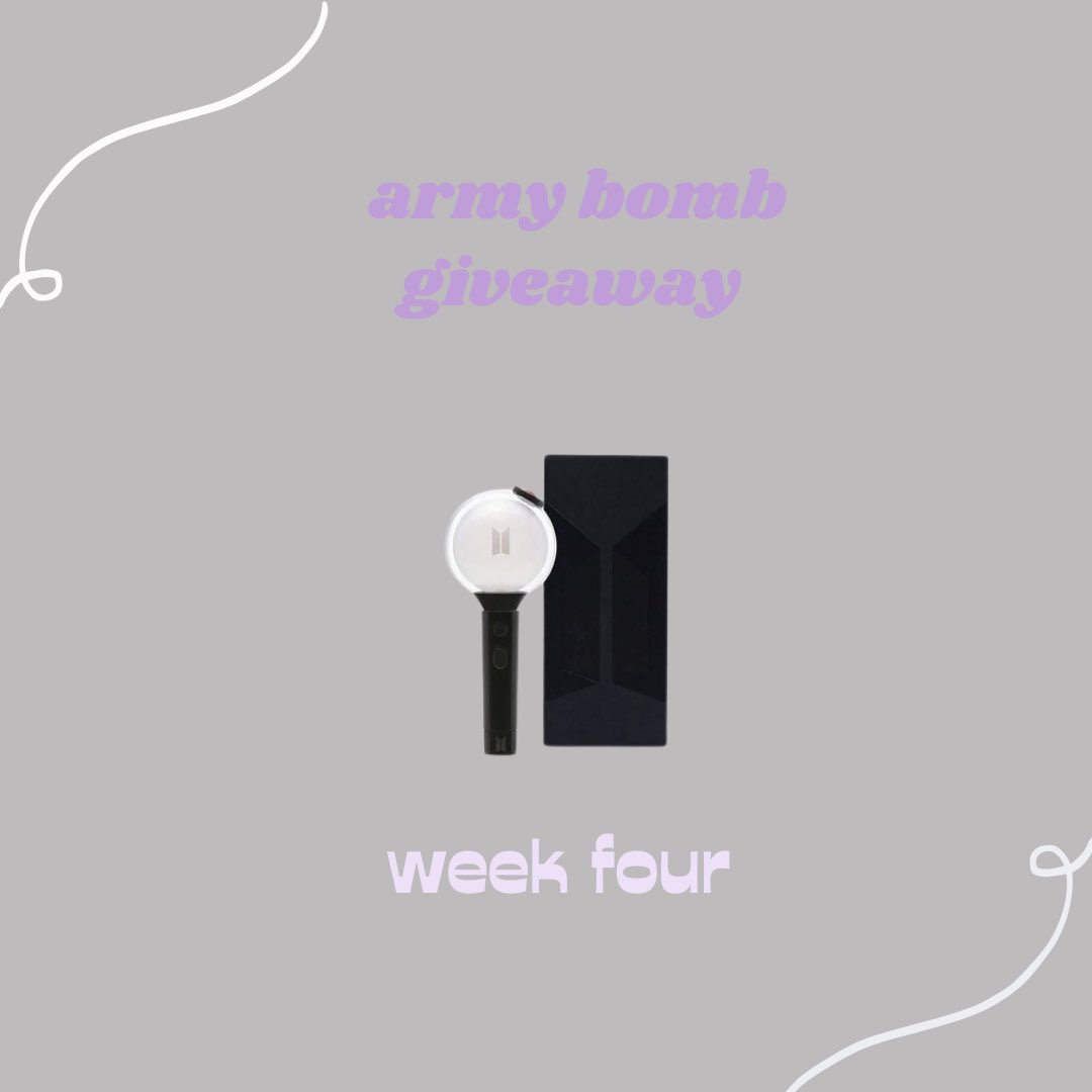 snowflowergifts's tweet photo. ⭑ Army Bomb Giveaway ⭑

⋆ 1 winner ♡
⋆ rt + read rules
⋆ followers only

— worldwide | ends in 1 week https://t.co/2hPThZDwIN