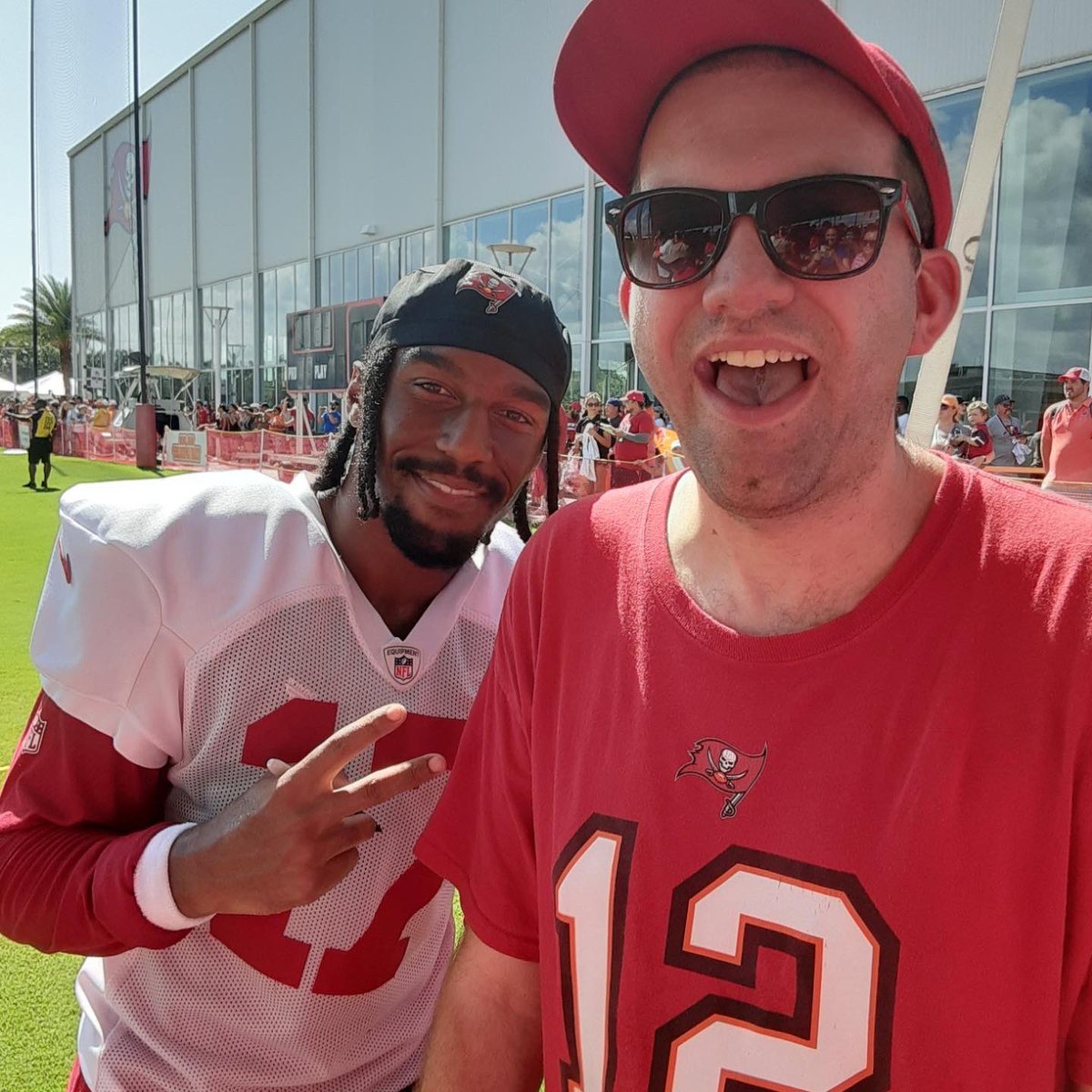 Last Monday, 25 clients who participate in the <a href="/thearctampabay/">The Arc Tampa Bay</a> Adult Day Training Program had the opportunity to check out the @buccaneers training camp on, "Creamsicle Day".
 
Special shout out to #17, @true2twenty3s who signed autographs and took photos with everyone!