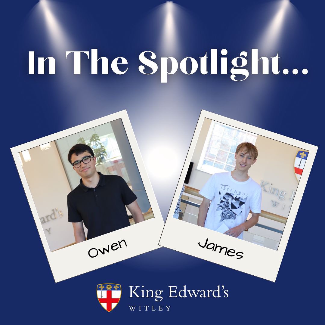 KESWitley's tweet photo. Two of our recent Upper 6th Leavers, James S and Owen R, shared with us their time at King Edward’s and what they’re looking forward to most in the future. To read about their experiences and goals, click here https://t.co/TzaZ07byA0  #KESWProud #KESWSixthForm #KESWSpotlight https://t.co/5I71n8lvZB