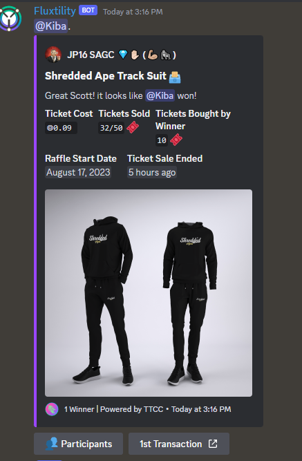 I won this awesome travk suit from <a href="/ShreddedApes/">Shredded Apes</a> LFG!! Someone going to be repping soon