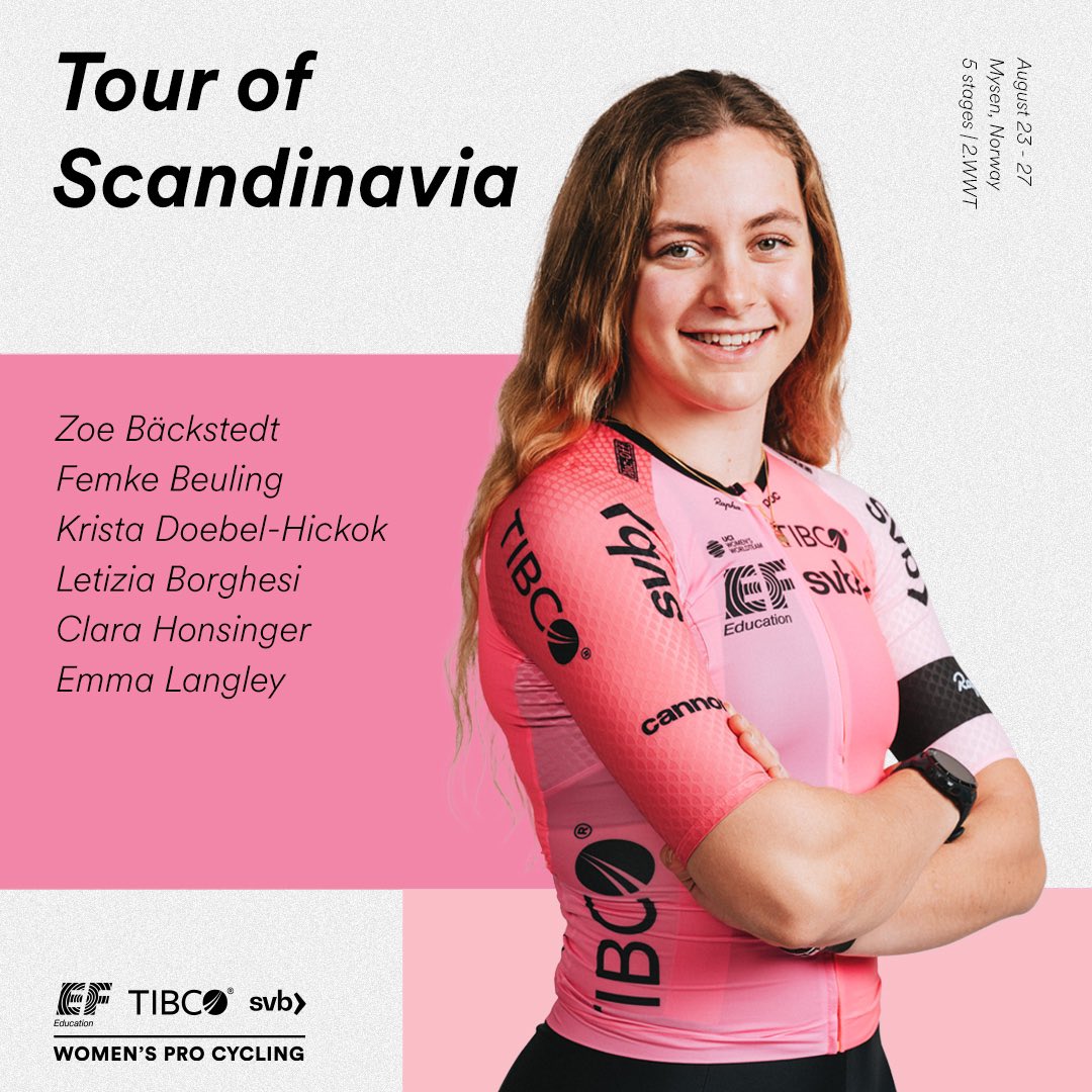 Get ready to watch our squad head to Norway for the Tour of Scandinavia. These six riders are ready for five stages of hard racing starting Wednesday. We’re excited to see these riders back in action. Let’s go team!