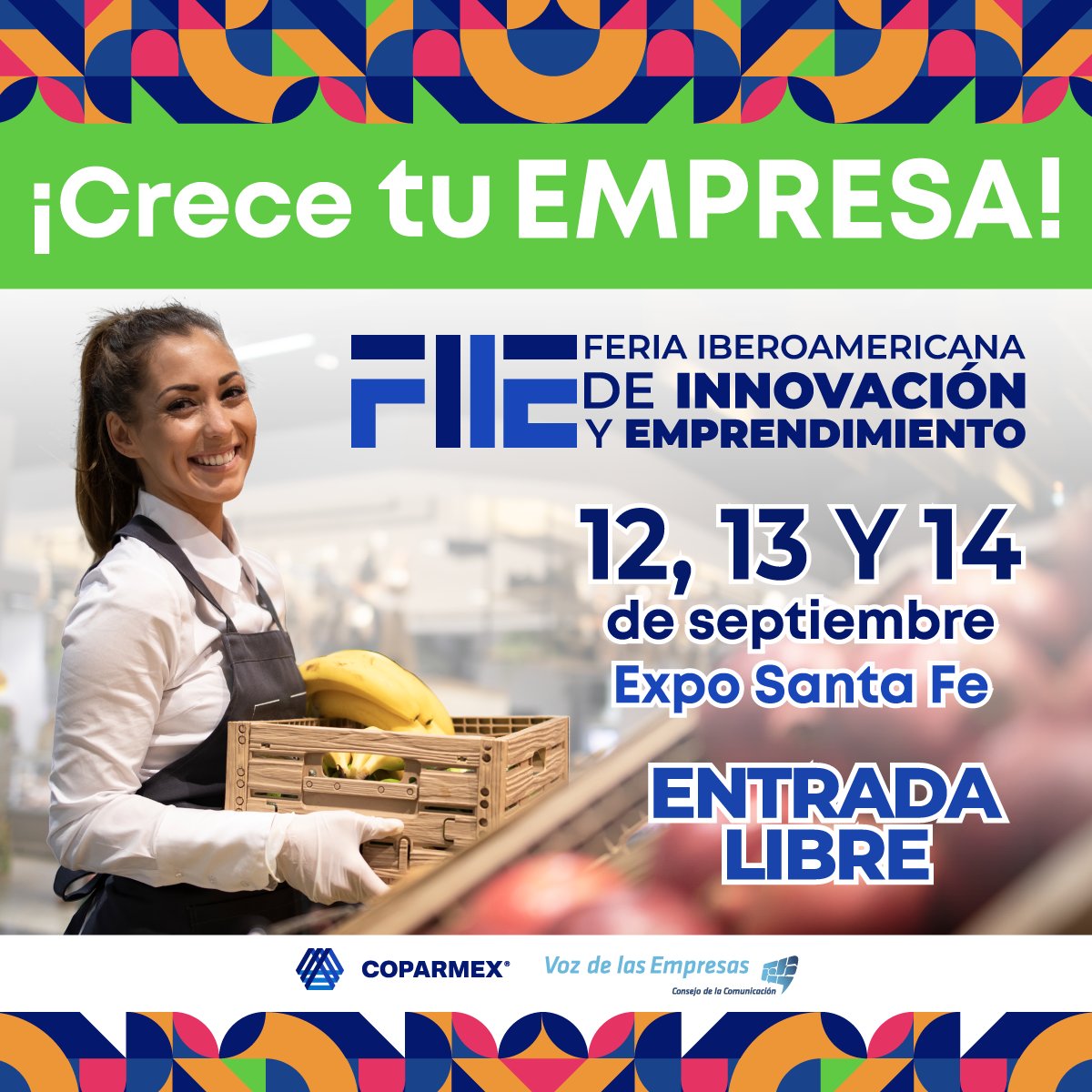 No olvides visitar la Feria Iberoamericana de Innovación y Emprendimiento de <a href="/Coparmex/">Coparmex Nacional</a> 
Checa toda la info: vozdelasempresas.org/fiie-coparmex/
#FIIE2023 #EmpresasTrabajandoXTi