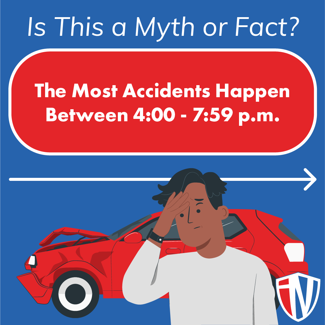 insurancenavy's tweet image. Myth or Fact: do most accidents happen between 4:00 - 7:59 p.m.? Swipe to find out!

#mythorfact #insurancemyth #insurancefact #insurance #insurancenavy #caraccident