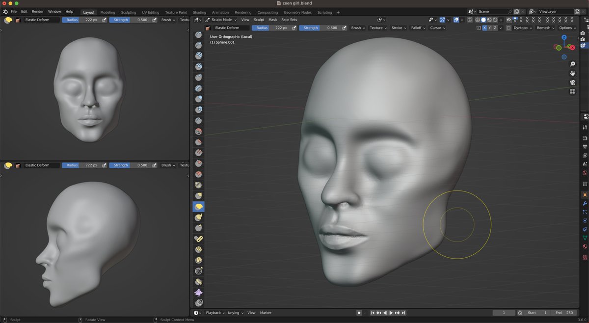 Ke07Ux's tweet photo. Day.1
キャラクター『キャシー』が出来るまで

#blender
#3dmodeling https://t.co/8Evjo9vjBc