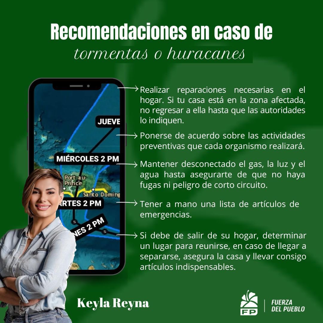 El Centro de Operaciones de Emergencia ha emitido una ALERTA para todo el territorio dominicano debido a los posibles efectos de la Tormenta Tropical Franklin en las próximas 24 a 48 horas.

🔴 Los impactos más significativos podrían manifestarse en las áreas bajo Alerta Roja y