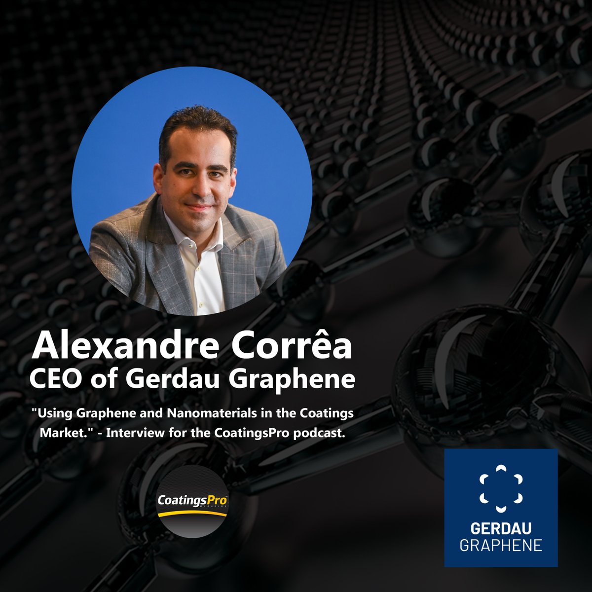 Dive into coatings innovation with <a href="/CoatingsProMag/">CoatingsPro Magazine</a>'s latest podcast! 🎧🔬 CEO Alexandre Corrêa explores "Graphene &amp; Nanomaterials in Coatings" - Listen now:

coatingspromag.com/podcasts/using…

Get in touch today: info@gerdaugraphene.com

#innovation #graphene
