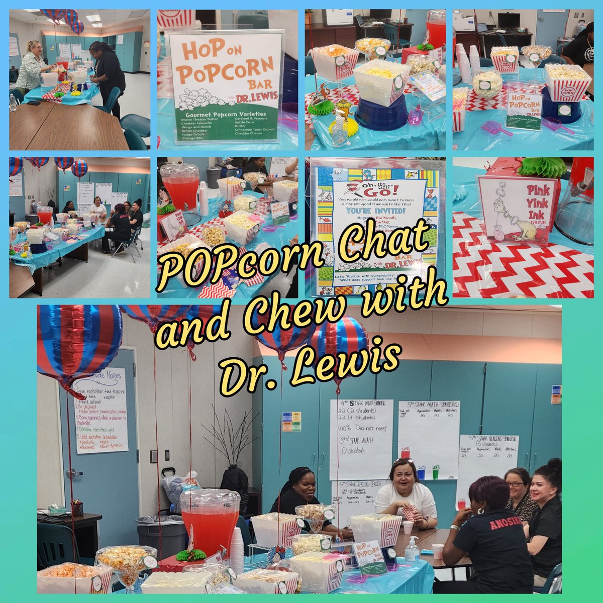 AFE_Stars's tweet photo. This is Dr. Lewis's first year at AFE and she prepared a "Get To Know Me" popcorn party for the staff. This was a great way to facilitate conversations!!! 💫
#BuiltToBeAStar
#AFEToInfinityAndBeyond
@PrincipalSYoung 
@LewisDontee https://t.co/6FJuIh88gh