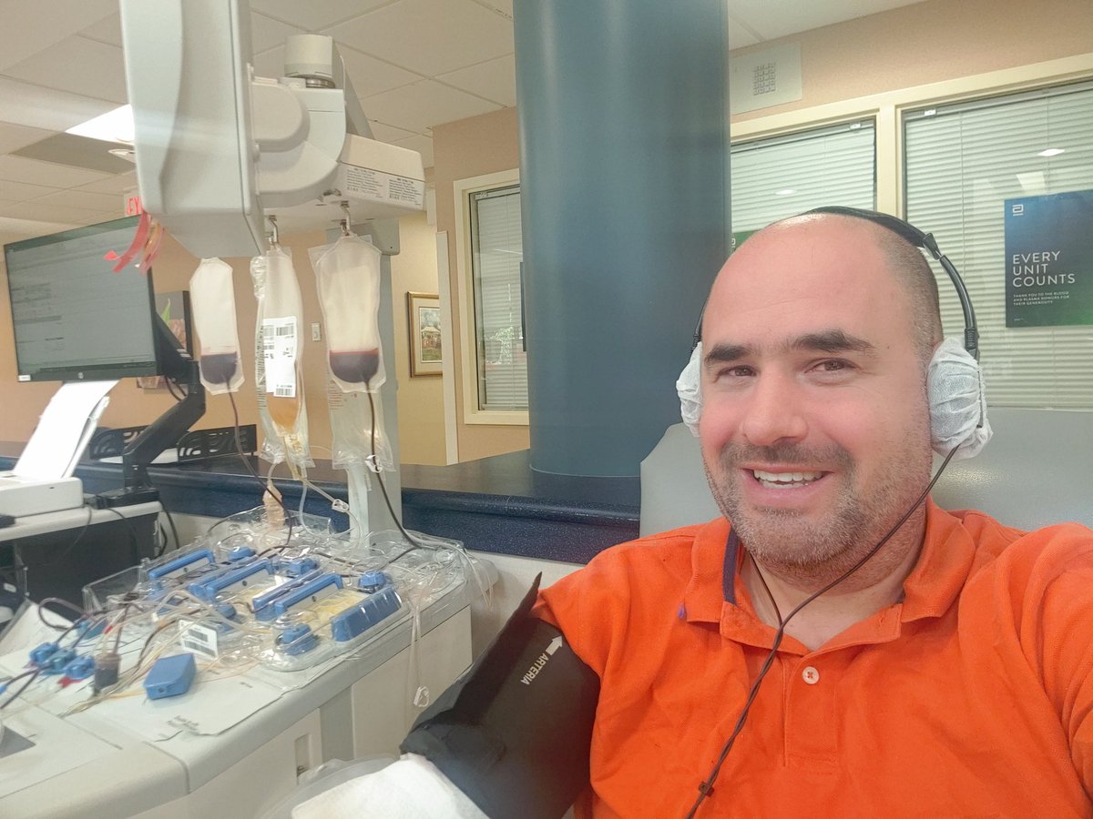 Positive of run streak ending: platelet donation resumes.