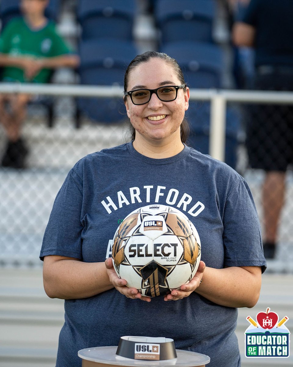 hfdathletic's tweet image. Congrats to our Educator of the Match from
August 19th, Shannon Williams of Portland Middle
School! Educator of the Match presented by @CCEA_Hartford
You can nominate your teachers to be the next educator of the match!
🍎- bit.ly/EDofMatch