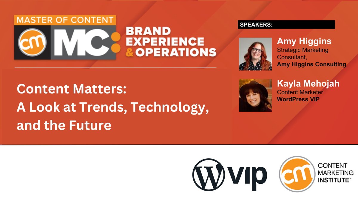 #GenerativeAI #MachineLearning #Personalization Get hot takes on 2023’s biggest #ContentMarketing trends for #ContentMarketers. Watch our free, on-demand session w/Content Marketing Institute’s @Robert_Rose @amywhiggins @CMIContent  bit.ly/3YLCbza