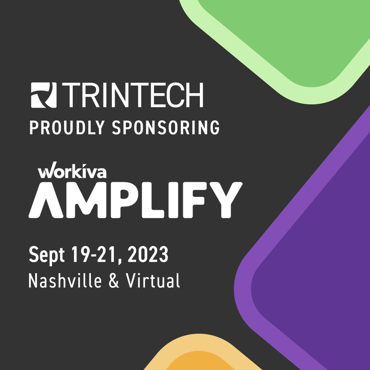 TrintechInc's tweet photo. We are thrilled to announce that Trintech is a sponsor of #WorkivaAmplify 2023! Mark your calendars to visit our booth where we'll showcase how Trintech can help bridge the gap between your Accounting and Finance organizations. ๐https://t.co/kBWlbJhCkj https://t.co/zhuW6xrziP