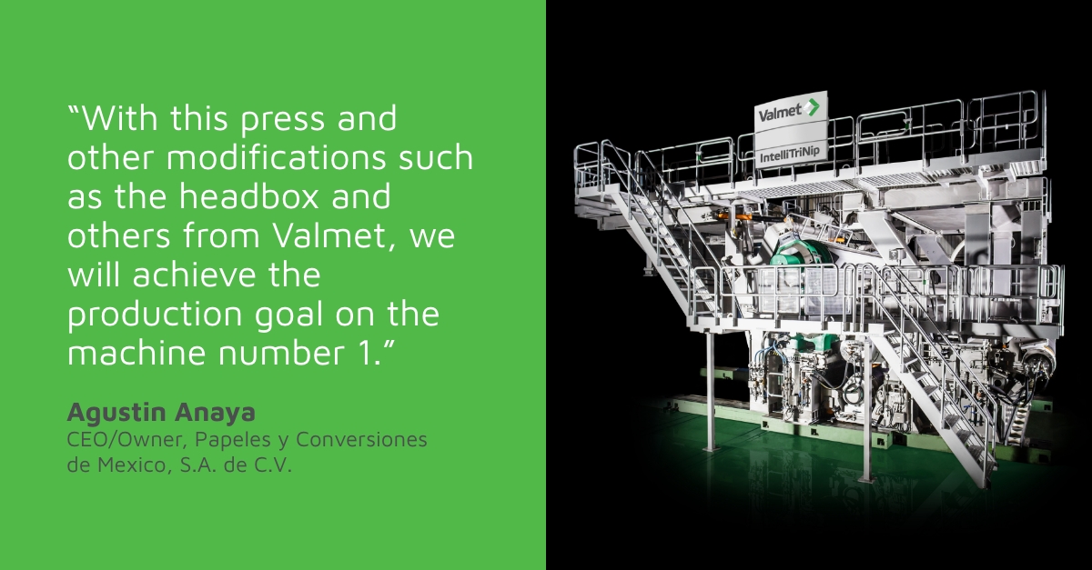 valmetglobal's tweet photo. Valmet is proud to supply a press section rebuild to Papeles y Conversiones de Mexico, S.A. de C.V. (PCM)’s mill in Guadalupe, Mexico. Thank you to the PCM team for your continued partnership. Learn more: https://t.co/zHXQ4RS7V0
#Valmet #ValmetsWayToServe #PaperIndustry https://t.co/j5evlpT5su