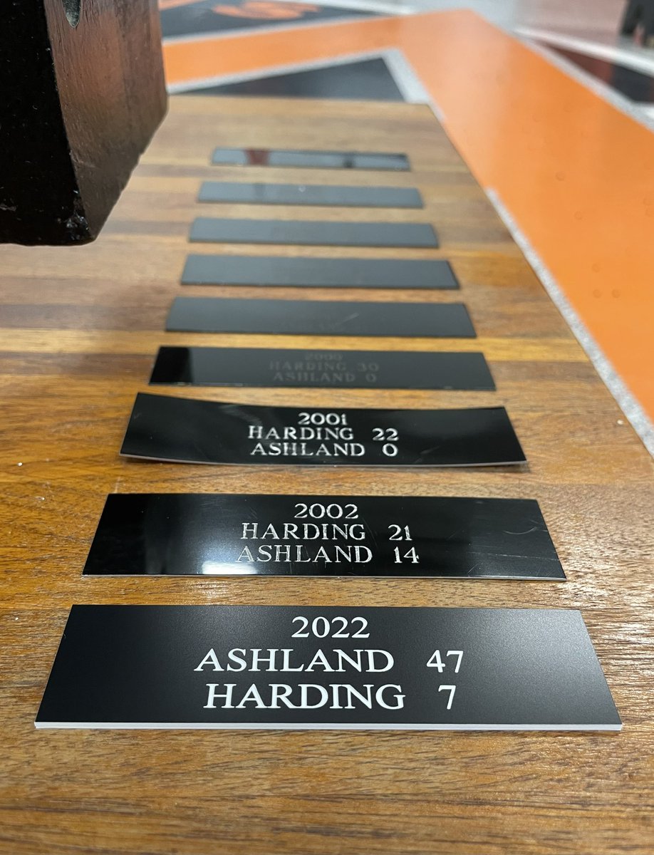 Schmidty_81's tweet photo. It’s that time…rivalry week!  @Arrow_Football_ vs Marion Harding and The battle for the Erie Bell is here.  She’s all cleaned up for this Friday night’s game at Community Stadium.  #ErieBell #RivalryTrophy @Ashland_Arrows @ArrowNation2022 @pride_arrow @paramoc @ArrowsAD https://t.co/czdWLvSUEY
