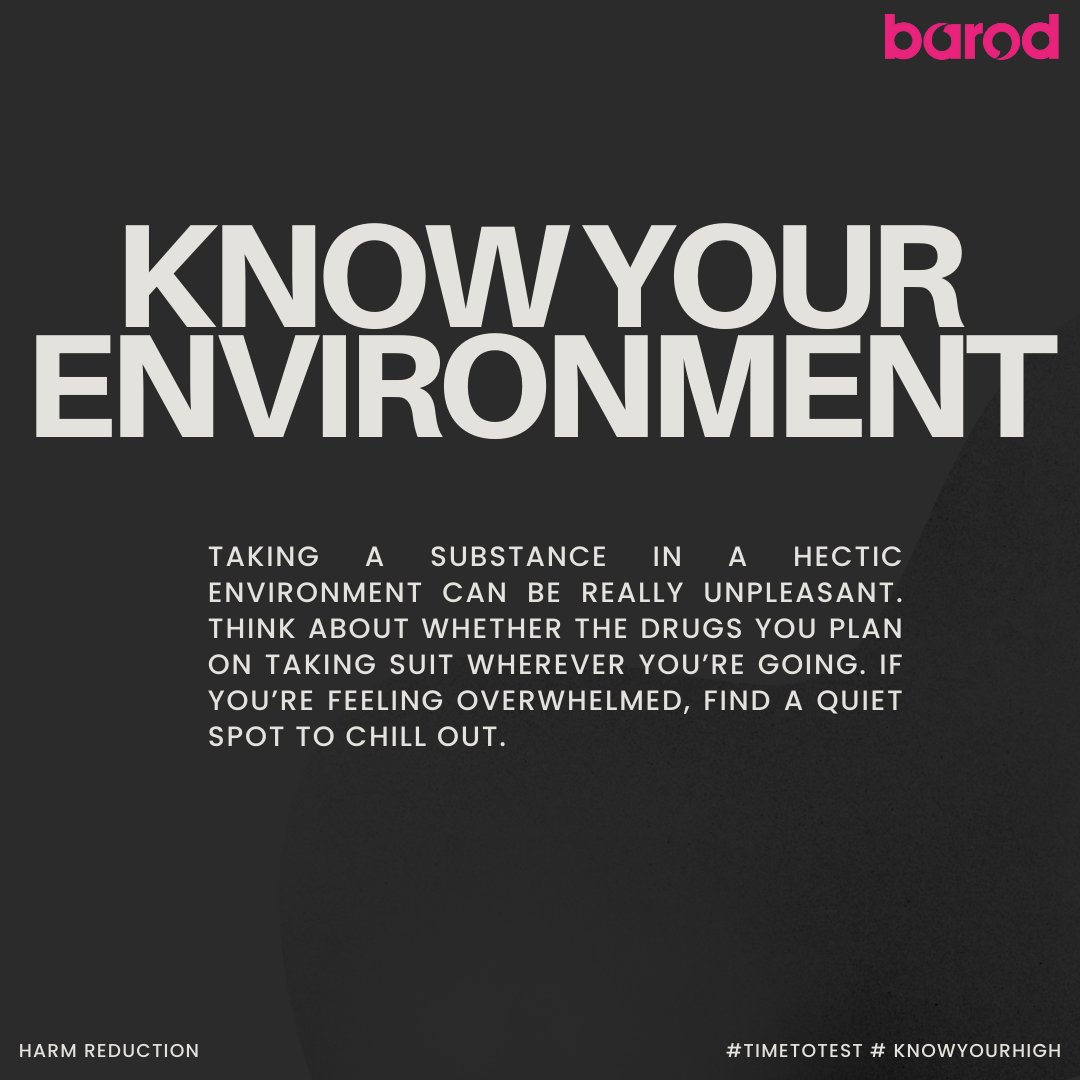 WeAreBarod's tweet image. Match substances to your surroundings.

Seek a calm environment if you feel overwhelmed⛅️

👉 For more info, visit barod.cymru/KnowYourHigh

#KnowYourHigh #TimeToTest #DrugChecking #HarmReduction