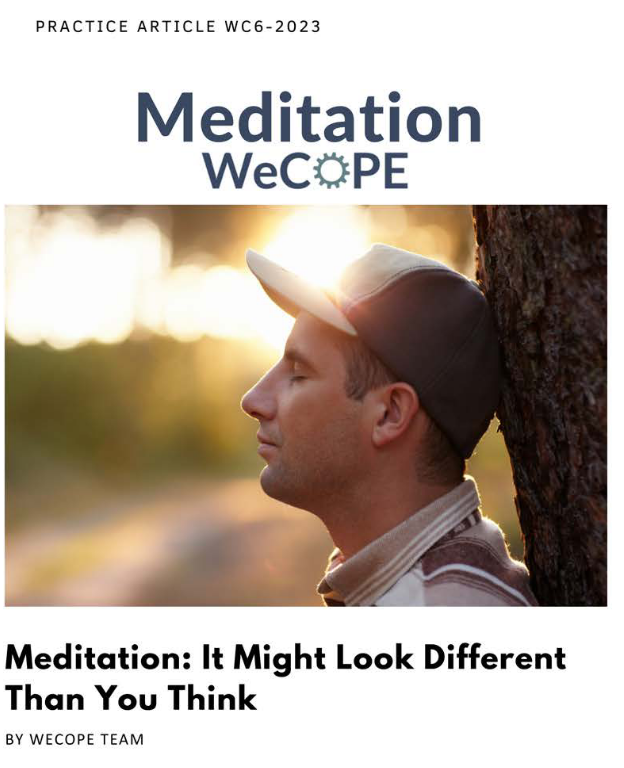 WIAgLeader's tweet photo. #WeCOPE tool #6 is #meditation. You can think of meditation as "attention training" helping us to be present in the moment. The practice article for this skill contains easy and accessible tips...
https://t.co/rtEGDU0NiO https://t.co/W4oIqiSpHL