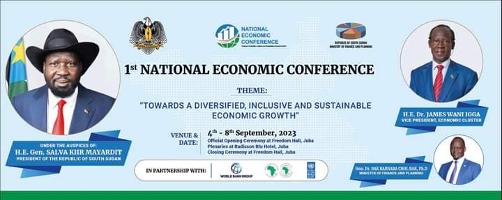 SouthSudanGov's tweet photo. In an effort to address the economic challenges the country is facing, South Sudan will be hosting its first ever National Economic Conference from 4th to 8th September 2023. https://t.co/IXL1Uu0RMx