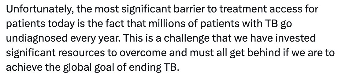 The one part of <a href="/JNJNews/">Johnson & Johnson</a>'s epically bad statement I agree with is the ending--about TB diagnostics. They're right. Millions go undiagnosed because diagnostic tests are ridiculously expensive. I assume this means Johnson &amp; Johnson will join the movement to lower prices for