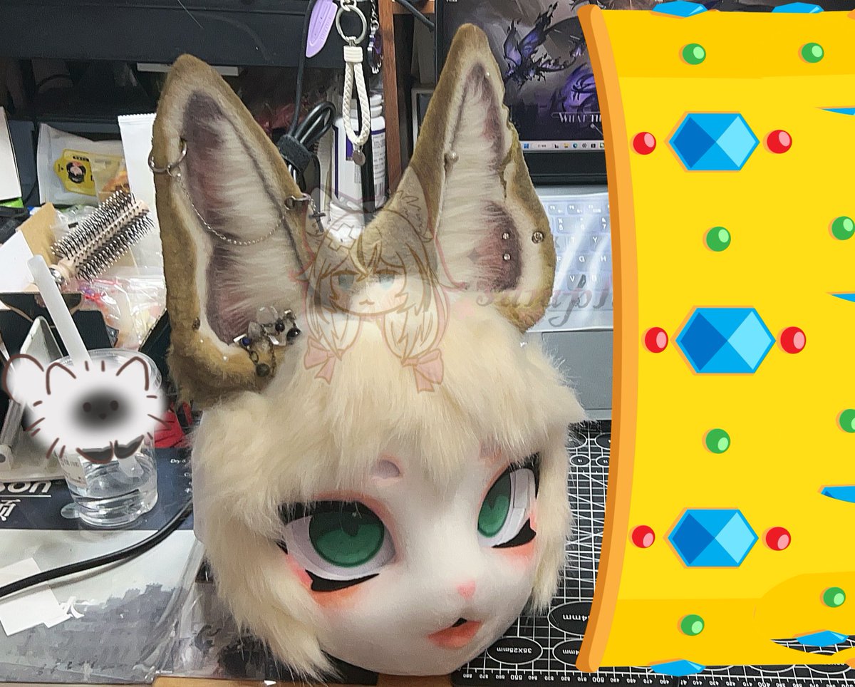 Yvette_yiweite's tweet photo. Finally completed (Ears were produced in collaboration with another teacher)
#fursuitmaker #furry 
 #fursuitmaking #fursuiter   #kemonosuit #kemono #kemonofursuit #furryartwork https://t.co/AJ98jmpbVy