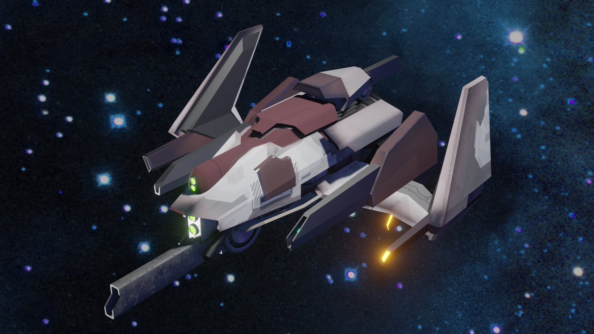 TmMoecXPvewmeQI's tweet photo. 「ボスコニアン」でプレイヤーが駆る
「スペースパトロール機」を作成しました。
#みんなで楽しむTwitter展覧会 #blender3d #b3d #blender #UGFS #ボスコニアン #アケアカ #namco https://t.co/fZr0IH3wES
