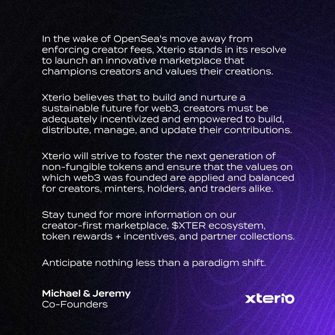 Xterio stands with builders
Our pro-creators marketplace is coming soon

Learn more below🧵