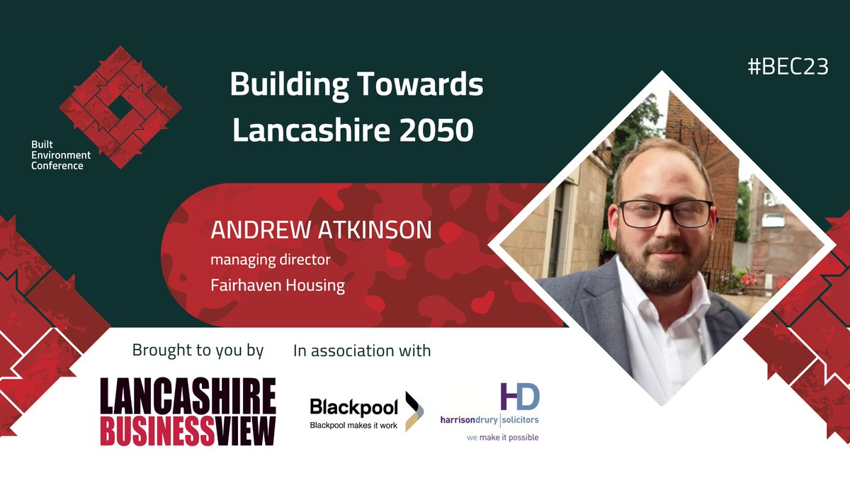 LBVmagazine's tweet photo. Andrew Atkinson, managing director at Fairhaven Housing Association, will be joining us at the Built Environment Conference this September!
📍Blackpool Football Club
📅 28th September
🕜 8:30am - 1pm
For more information visit https://t.co/XuTdu9vuih
#BEC23 https://t.co/VngOVCqvwG