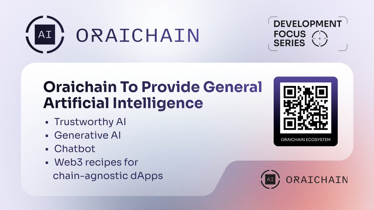 oraichain's tweet photo. 🔥 [Development Focus Series] - Ep. 6 - #Oraichain to provide General AI for #dApps via #Web3 recipes

Dive into the full article now to discover about our featured products, and how AI is used in Oraichain Ecosystem 👉https://t.co/JNUAYLAu5c

#NestQuant #aiRight #Kawaii_Kids #AI_Marketplace #Cupiee #Neststock #OWallet #OraiDEX