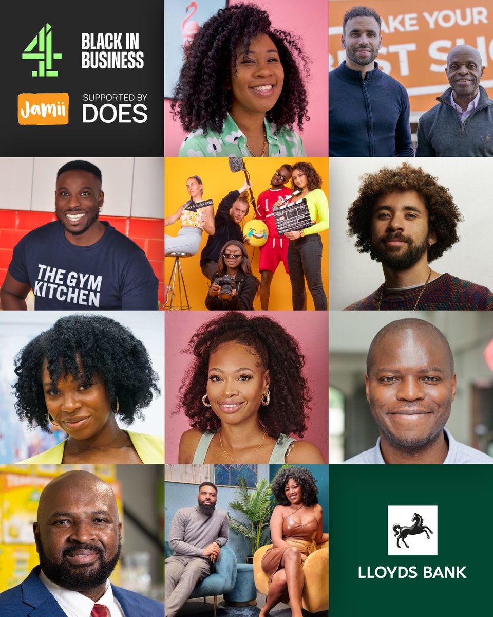 ⭐ Congratulations to the ten Black in Business finalists! ⭐ @LloydsBankBiz and @Channel4 are giving five Black-owned businesses the opportunity to win £100,000 of TV advertising and their very own TV commercial. Find out more: channel4.com/blackinbusines… @does_business @UKJamii