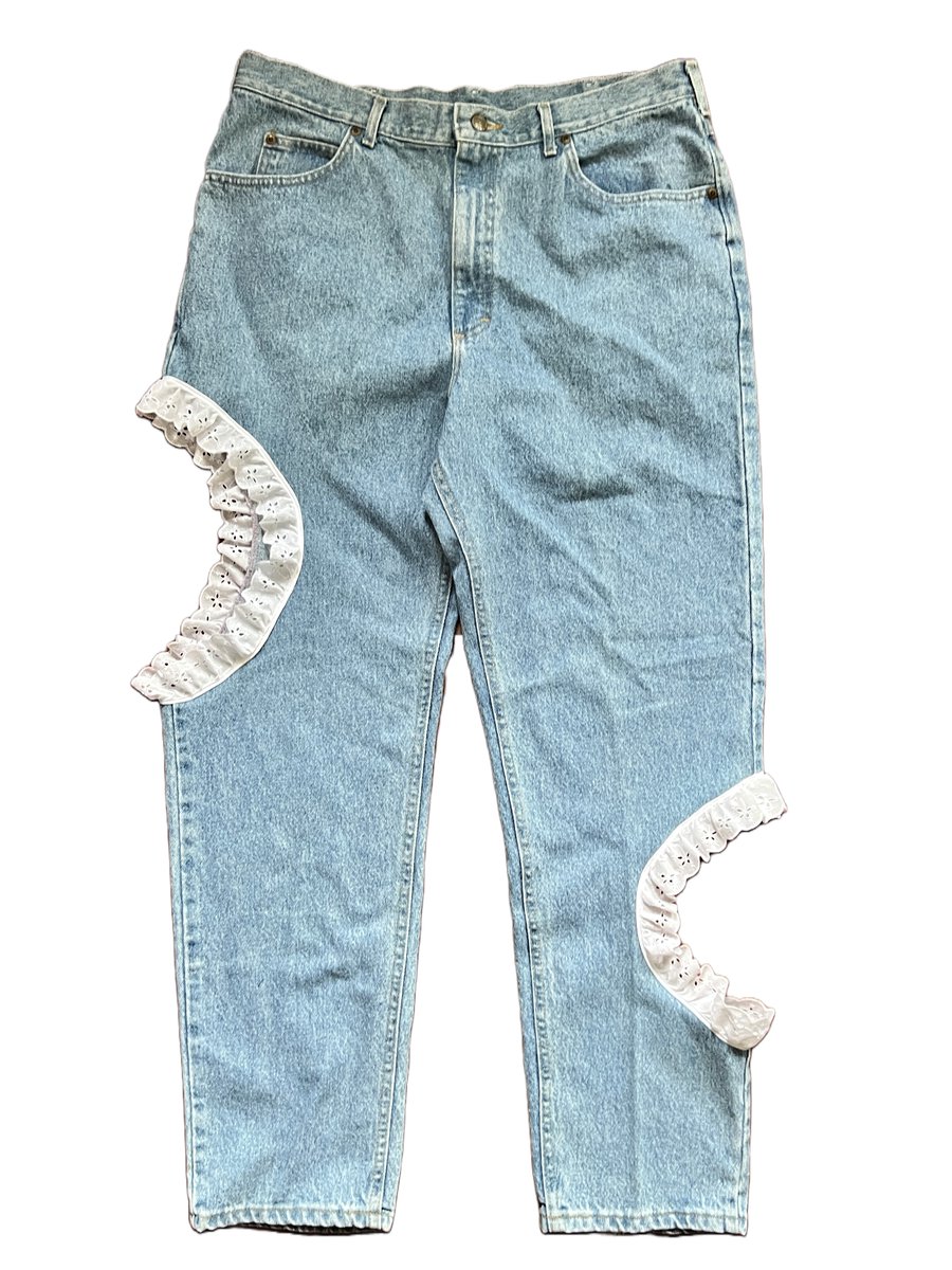 cutout jeans up in my shop 😌