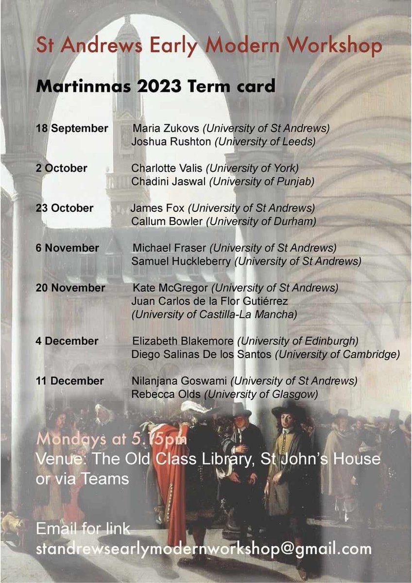 St Andrews Early Modern Workshop tweet media