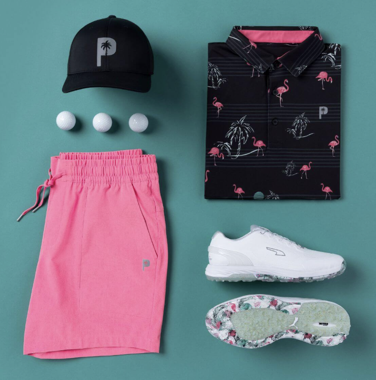 MyGolfSpy's tweet photo. 🆕 Palm Tree Crew x @PUMAGolf 🦩 

Rickie says flamingos are IN. 

You agree? 

Here's the drop: https://t.co/QUsdUPGMx4