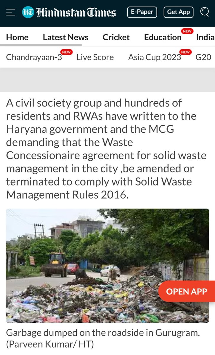 cleanAirBharat's tweet photo. @mlkhattar
@Rao_InderjitS
@drkamalguptabjp
@Dchautala
@ulbharyana
@DC_Gurugram

Citizens urge Govt.of Haryana &amp; @MunCorpGurugram
in particular,to urgently terminate or amend the solid waste concessionaire agreement in #strictcompliance with #SWMRULES2016

https://t.co/v1FZsiqOHH https://t.co/NP7nYXPdz1
