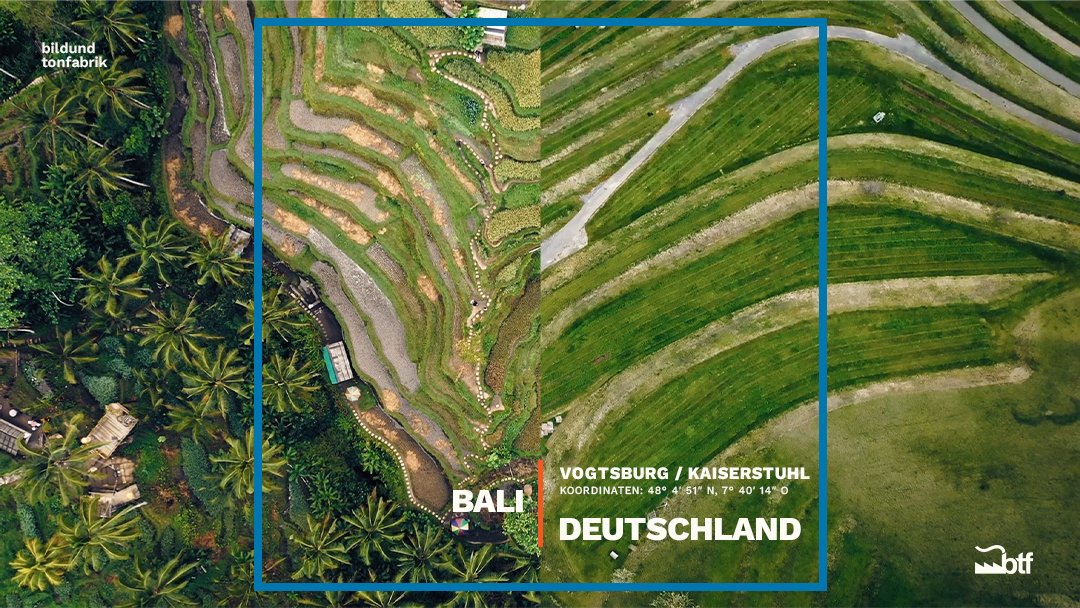 Ihr könnt 11.741 km um die Welt fliegen. Oder ihr bleibt einfach hier 🫶 Was Bali in Südostasien und der Kaiserstuhl in Baden-Württemberg gemeinsam haben, seht ihr übrigens in unserer #terrax Folge “Faszination Deutschland – Die Spur des Feuers” am Sonntag um 19:30 Uhr im <a href="/ZDF/">ZDF</a>