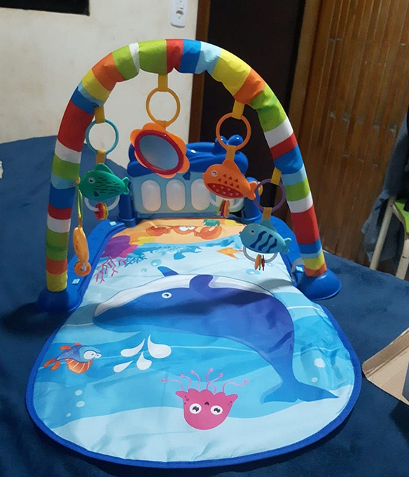 Tapete de Atividades com Play Piano Baleia Azul – Maxibaby