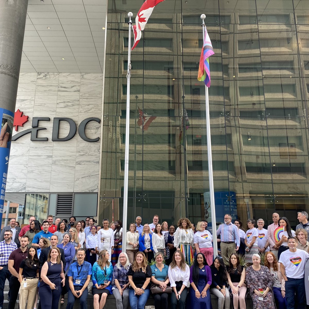 Happy #CapitalPride week! Our #Ottawa headquarters proudly raise the Progress Pride Flag in support of the #2SLGBTQ+ community. We're dedicated to empowering 2SLGBTQ+🏳️‍🌈entrepreneurs globally and fostering inclusivity at work.