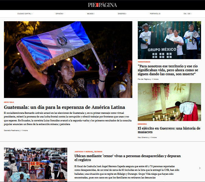 PdPagina's tweet photo. #LaPortada🗞️

🔗Guatemala: un día para la esperanza de América latina https://t.co/isaHnBREIx

🔗“Para nosotros ese territorio y ese río significaban vida, pero ahora son muerte” https://t.co/QXyXnOU2Zv

🔗El ejército en Guerrero: una historia de masacres https://t.co/9FXKWTVUnK https://t.co/rtUc0jCNHB