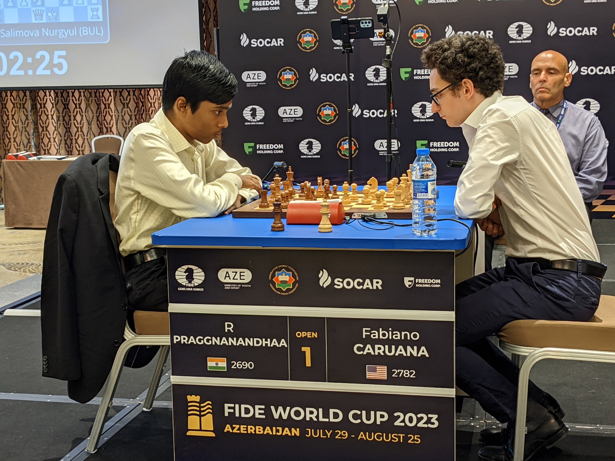 DD News on X: #NewsFlash  Indian Grandmaster #RPraggnanandhaa beat USA's  Fabiano Caruana in tiebreaks to reach the final of the #FIDEWorldCup2023 in  Baku, Azerbaijan With the 3.5-2.5 semifinal win, Praggnanandhaa booked