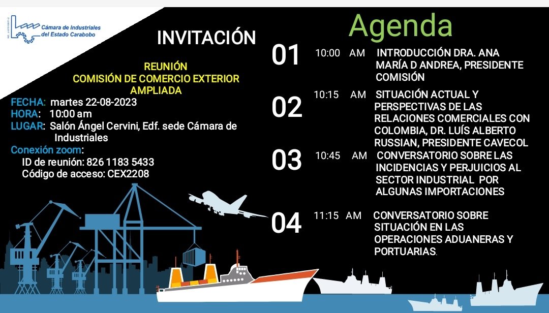 caraboboind's tweet photo. Están invitados, por favor confirmar por gerenciageneral@ciec.org.ve https://t.co/yhDAZmzxpW