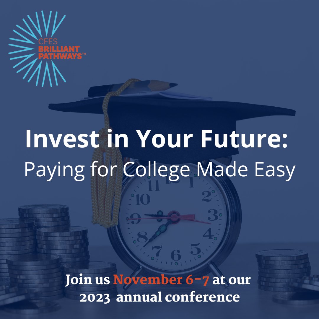 One of the biggest reasons students are not pursuing postsecondary ed is the price tag. We get it! We are here to help students &amp; their families figure out how to pay for college. At our conference we’ll talk about scholarship searching, the new #FAFSA and more!
#ConferenceFES