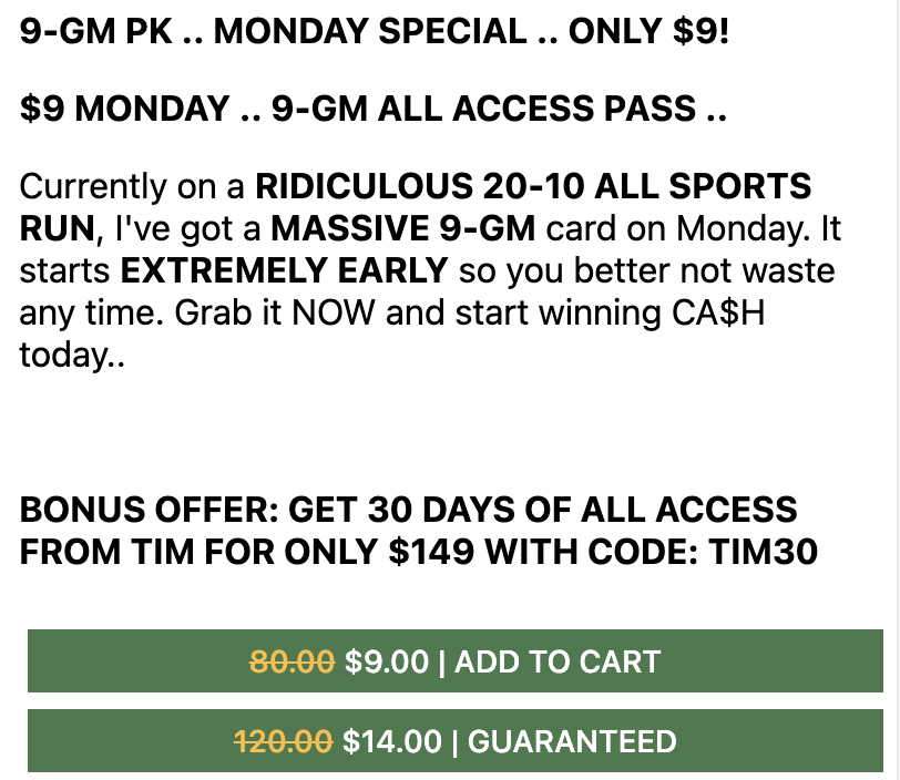 sportsmemo's tweet photo. 🤑 @LessChalk has a massive 9-play package up for Monday's loaded sports slate kicking off with soccer at 12:30pm ET! Grab this package below for only NINE BUCKS with Tim going 20-10 in all sports in his last 30 plays 🏟 #sportsbettingpicks

👉 https://t.co/OFTkgBuajo https://t.co/fKvQDPcvQs
