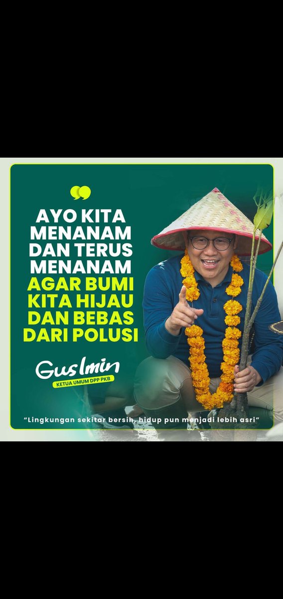 Polusi udara Jakarta yang warnanya abu-abu udah parah banget niih.  Kita butuh pemimpin seperti Gus <a href="/cakimiNOW/">A Muhaimin Iskandar</a> yang berani speak up tentang lingkungan! 

#GusIminPKBsatu 
#PKBHijaukanIndonesia