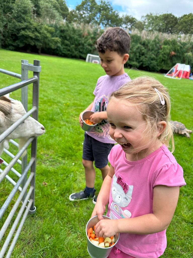 BeehiveOf's tweet photo. A wonderful day today with Basil And Crew Mobile Farm!
The children have had the best time feeding, holding and grooming the animals - what a fabulous way to start the week!

#SummerHolidayClubs https://t.co/O2G2vkeFJD